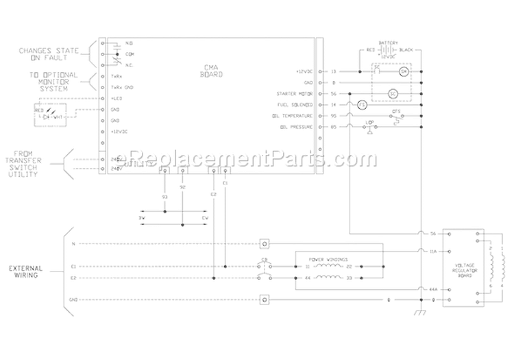 Page E Diagram and Parts List for 040226-0  Briggs and Stratton Generator